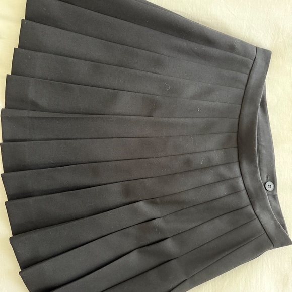 ALESSANDRA RICH Black wool pleated skirt - Picture 2 of 5